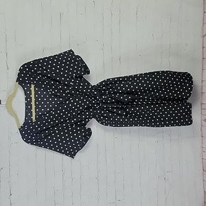 Plus Polka Dot Surplice Front Belted Dress 4X